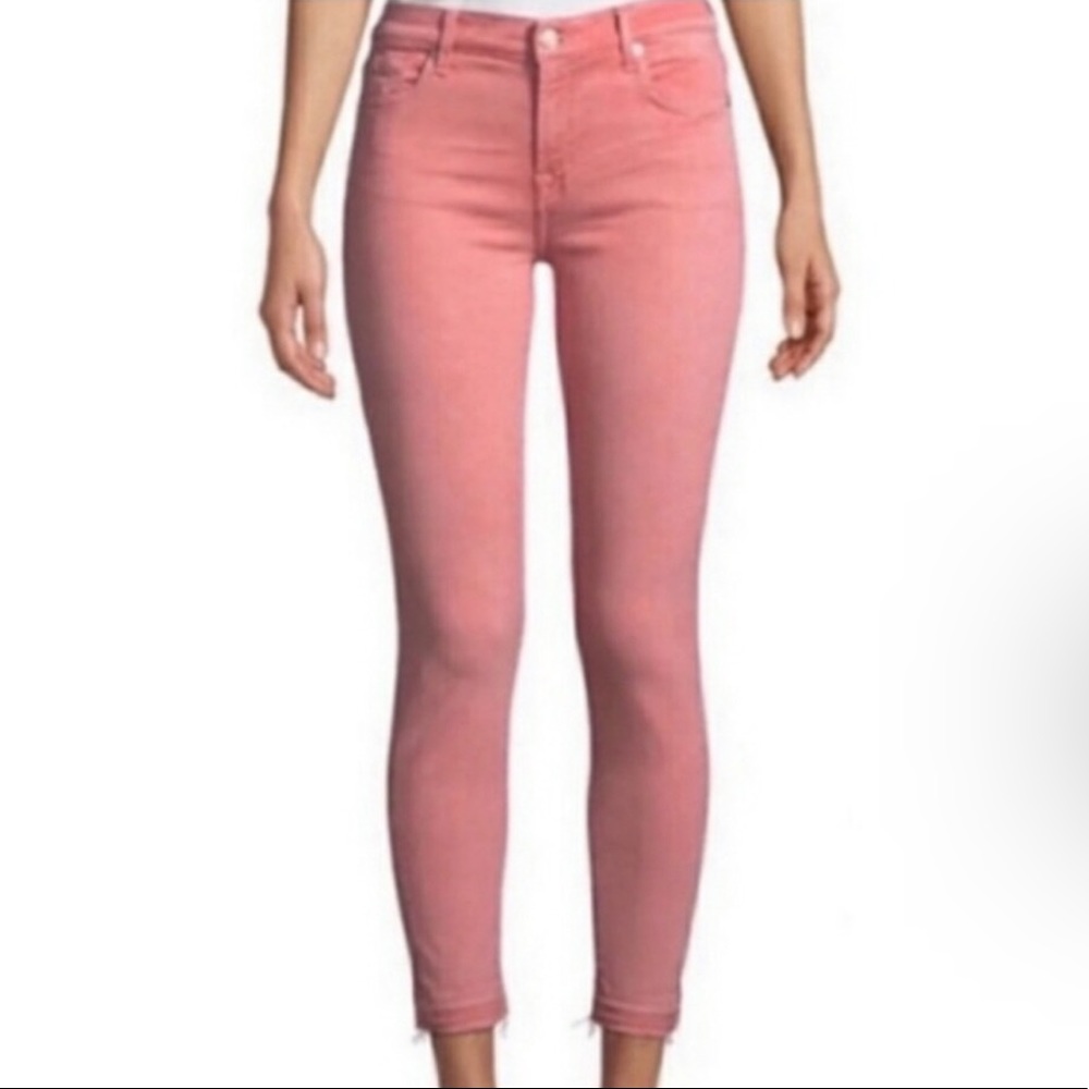 SEVEN7 Mid Rise Skinny Ankle Pants Jeans Dusty Rose